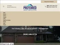 Sites similar to preferredroofingkc.net
