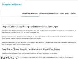 Sites similar to prepaidcardstatus.us