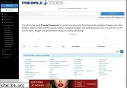 Sites similar to presale.codes