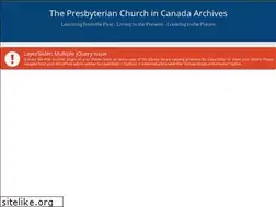 Sites similar to presbyterianarchives.ca