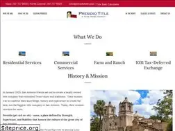 Sites similar to presidiotitle.com