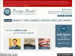 Sites similar to prestigedentalpasadena.com