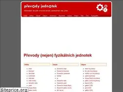 Sites similar to prevody-jednotek.cz