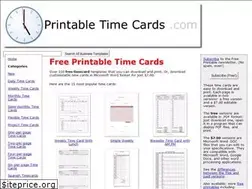 Sites similar to printabletimecards.com