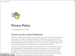 Sites similar to privacy.joinclubhouse.com