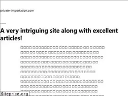 Sites similar to private-importation.com