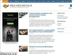 Sites similar to prix-metaux.net