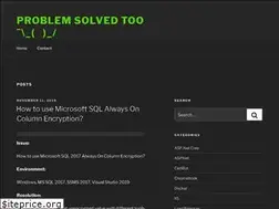 Sites similar to problemsolvedtoo.com