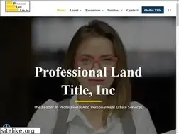Sites similar to professionallandtitle.com