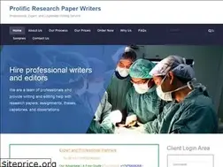 Sites similar to prolificresearchpaperwriters.com