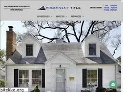 Sites similar to prominenttitleagency.com