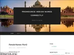 Sites similar to pronounceindiannames.wordpress.com