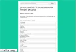 Sites similar to pronouncekiwi.com