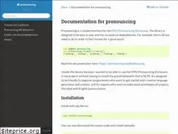 Sites similar to pronouncing.readthedocs.org
