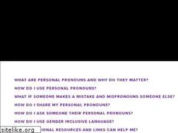 Sites similar to pronouns.org