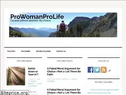 Sites similar to prowomanprolife.org