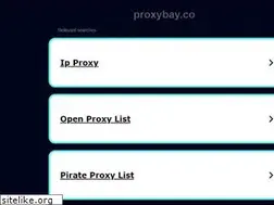 Sites similar to proxybay.co