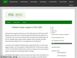 Sites similar to psl2020.net