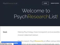Sites similar to psychresearchlist.com