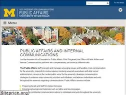 Sites similar to publicaffairs.vpcomm.umich.edu