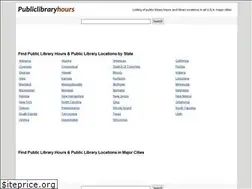 Sites similar to publiclibraryhours.com