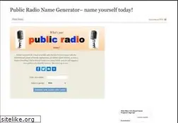 Sites similar to publicradionamegenerator.com