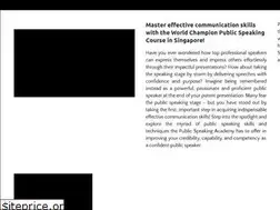 Sites similar to publicspeakingacademy.com.sg