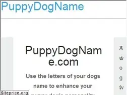 Sites similar to puppydogname.com