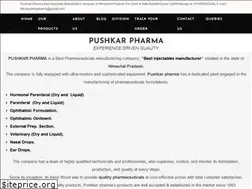 Sites similar to pushkarpharma.com
