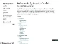 Sites similar to pyadaptivecards.readthedocs.io