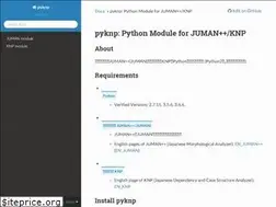 Sites similar to pyknp.readthedocs.io