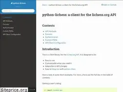 Sites similar to python-lichess.readthedocs.io