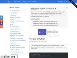 Sites similar to pythoncheatsheet.org
