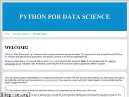 Sites similar to pythonfordatascience.org