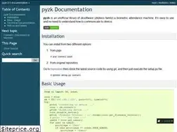 Sites similar to pyzk.readthedocs.io