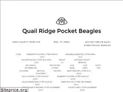 Sites similar to quailridgepocketbeagles.com
