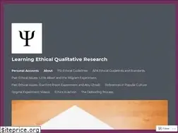 Sites similar to qualitativeresearchethics.wordpress.com