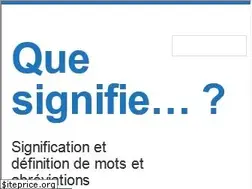 Sites similar to que-signifie.org