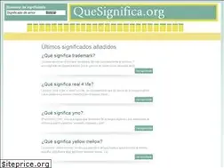 Sites similar to quesignifica.org
