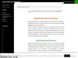 Sites similar to quesignificaminombre.es