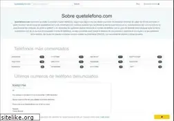 Sites similar to quetelefono.com