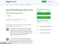 Sites similar to quickhealthyrecipe.com
