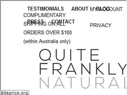 Sites similar to quitefranklynatural.com.au