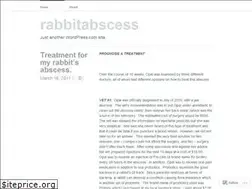 Sites similar to rabbitabscess.wordpress.com