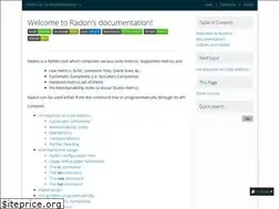 Sites similar to radon.readthedocs.io