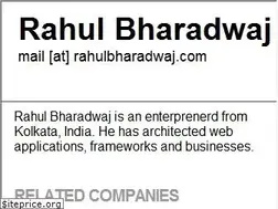 Sites similar to rahulbharadwaj.com