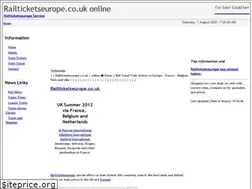Sites similar to railticketseurope.co.uk