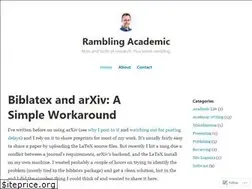 Sites similar to ramblingacademic.com