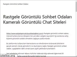 Sites similar to rastgelegoruntulusohbetodalari.com.tr