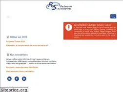 Sites similar to recherches-solidarites.org